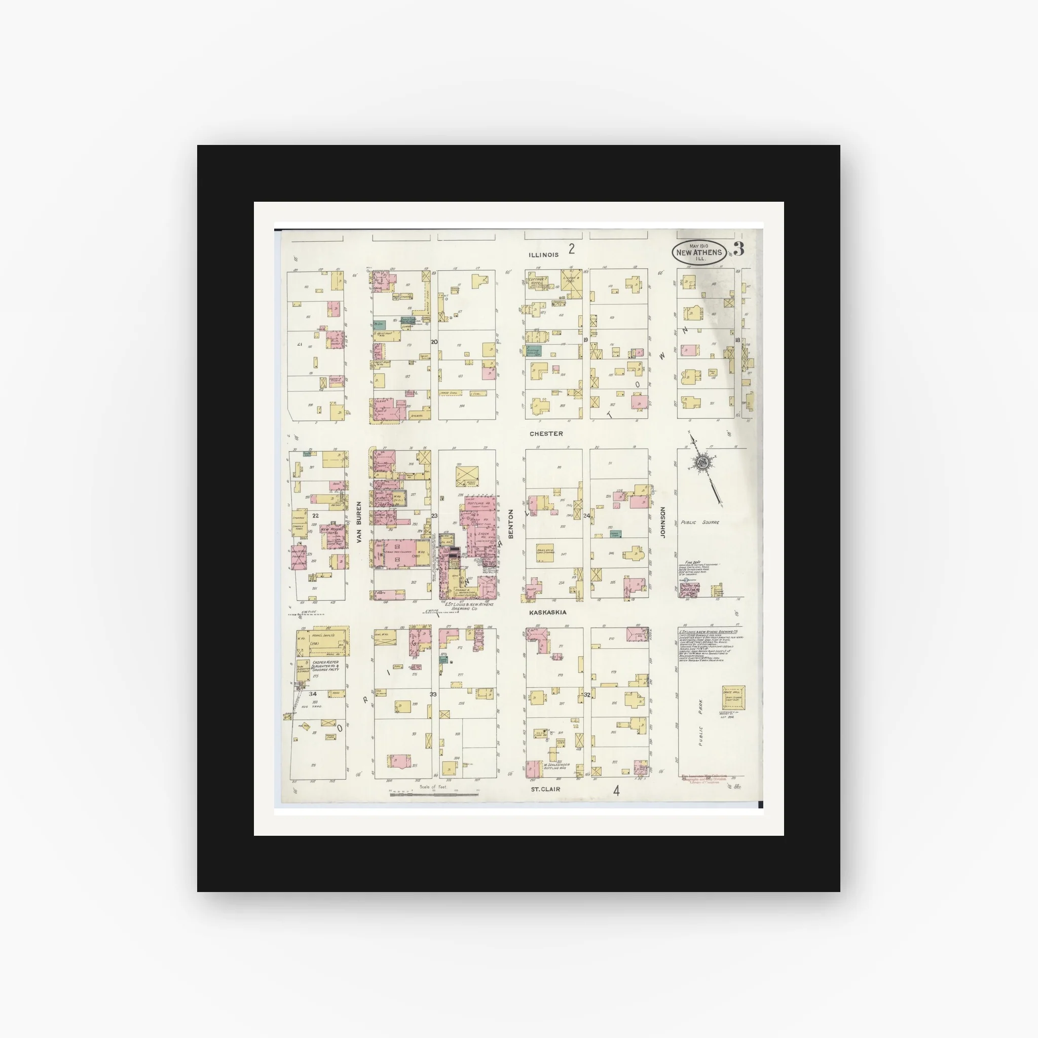 Sanborn Fire Insurance Map from New Athens, Saint Clair County, Illinois (1910), Sheet #0003 - Image 4