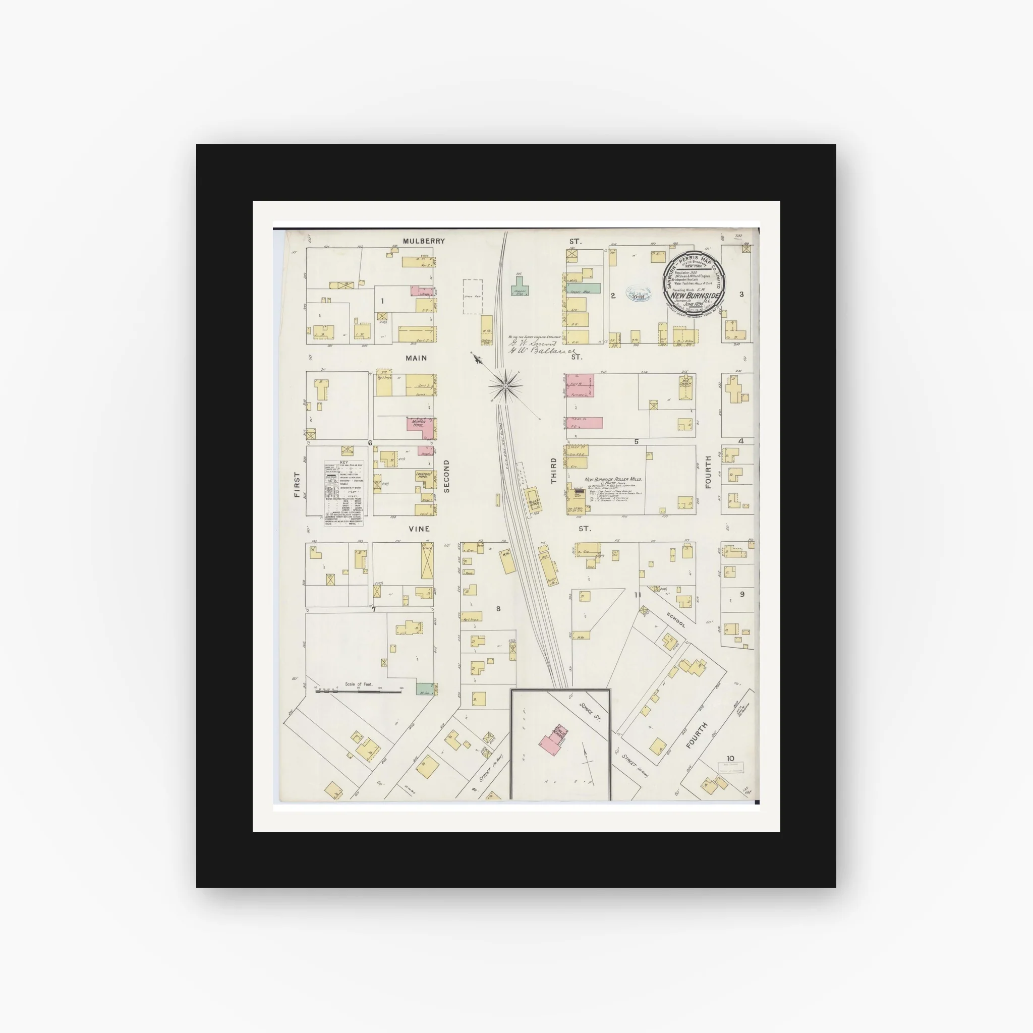 Sanborn Fire Insurance Map from New Burnside, Johnson County, Illinois (1894), Sheet #0001 - Image 4