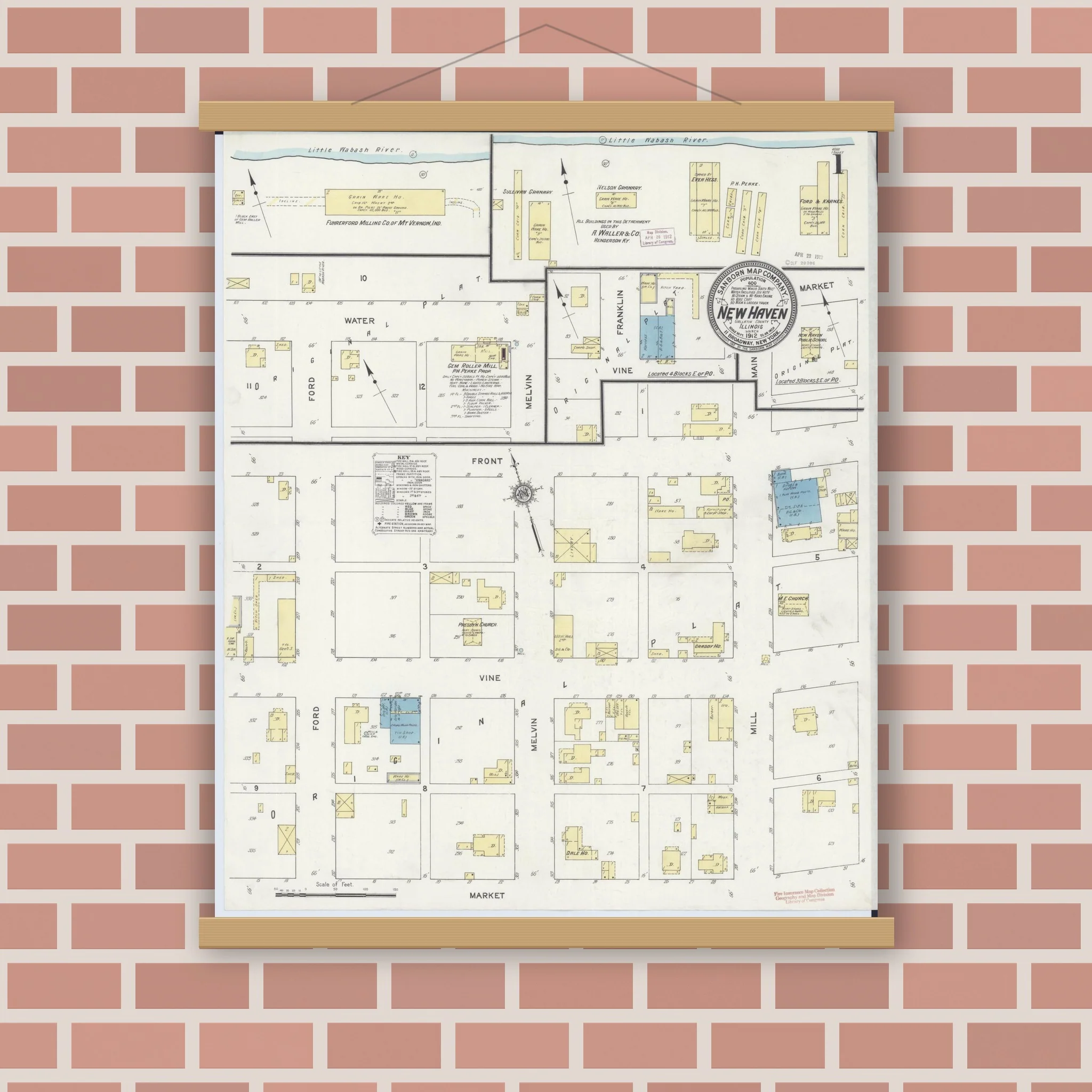 Sanborn Fire Insurance Map from New Haven, Gallatin County, Illinois (1912), Sheet #0001 - Image 3