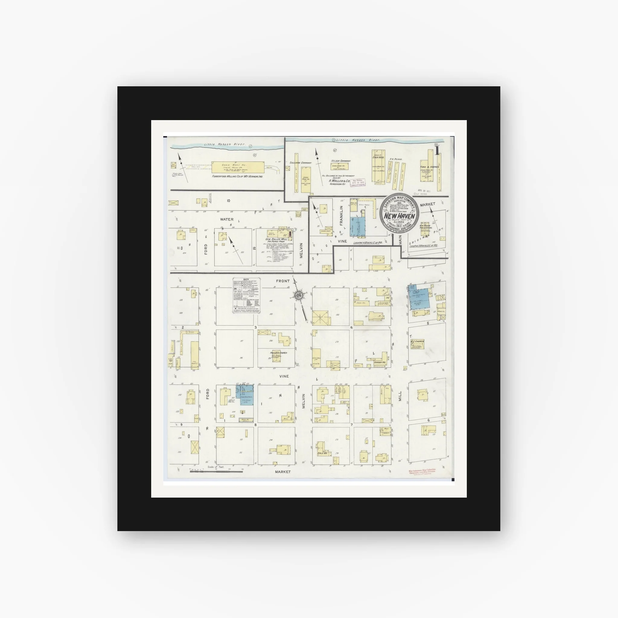 Sanborn Fire Insurance Map from New Haven, Gallatin County, Illinois (1912), Sheet #0001 - Image 4