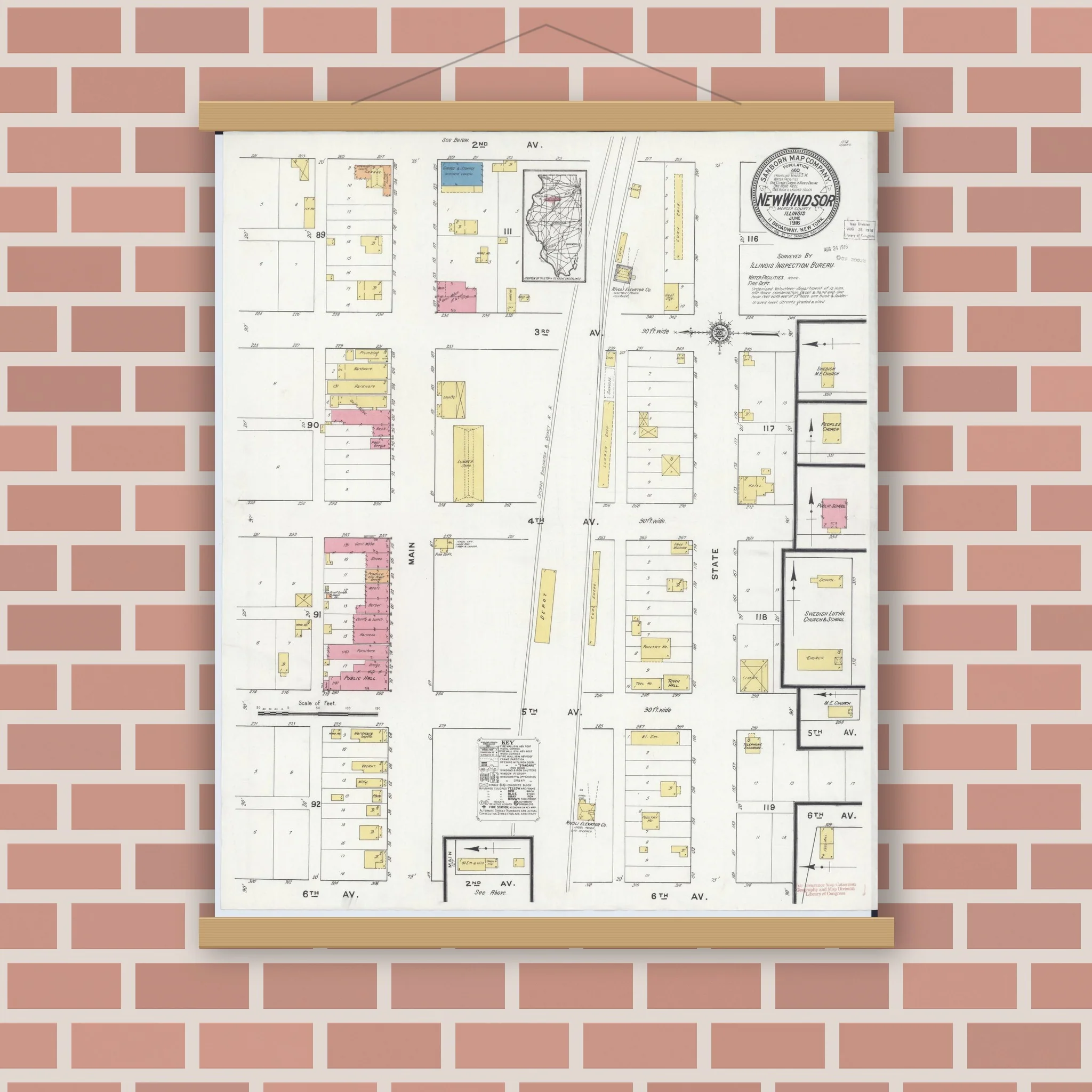 Sanborn Fire Insurance Map from New Windsor, Mercer County, Illinois (1916), Sheet #0001 - Image 3