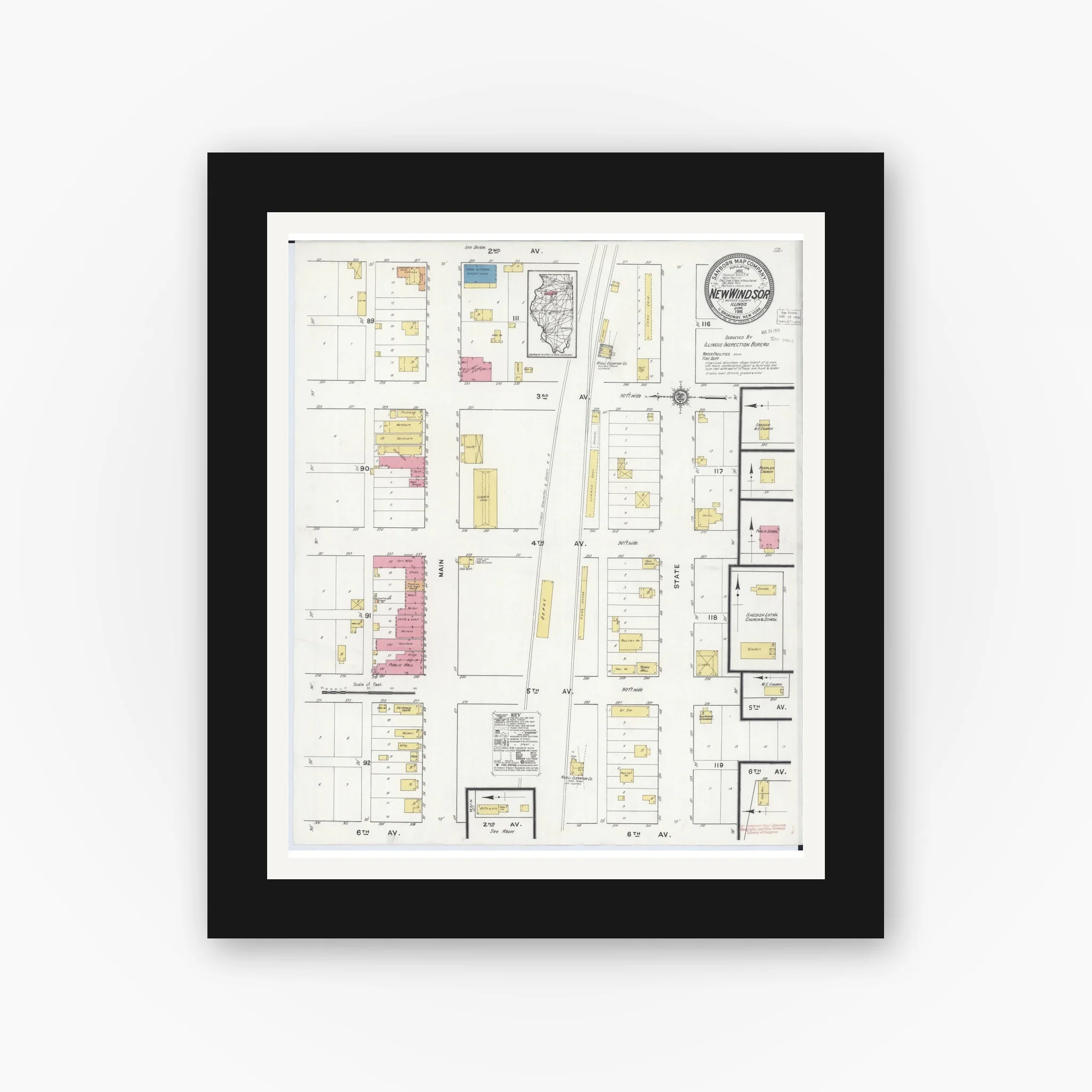 Sanborn Fire Insurance Map from New Windsor, Mercer County, Illinois (1916), Sheet #0001 - Image 4