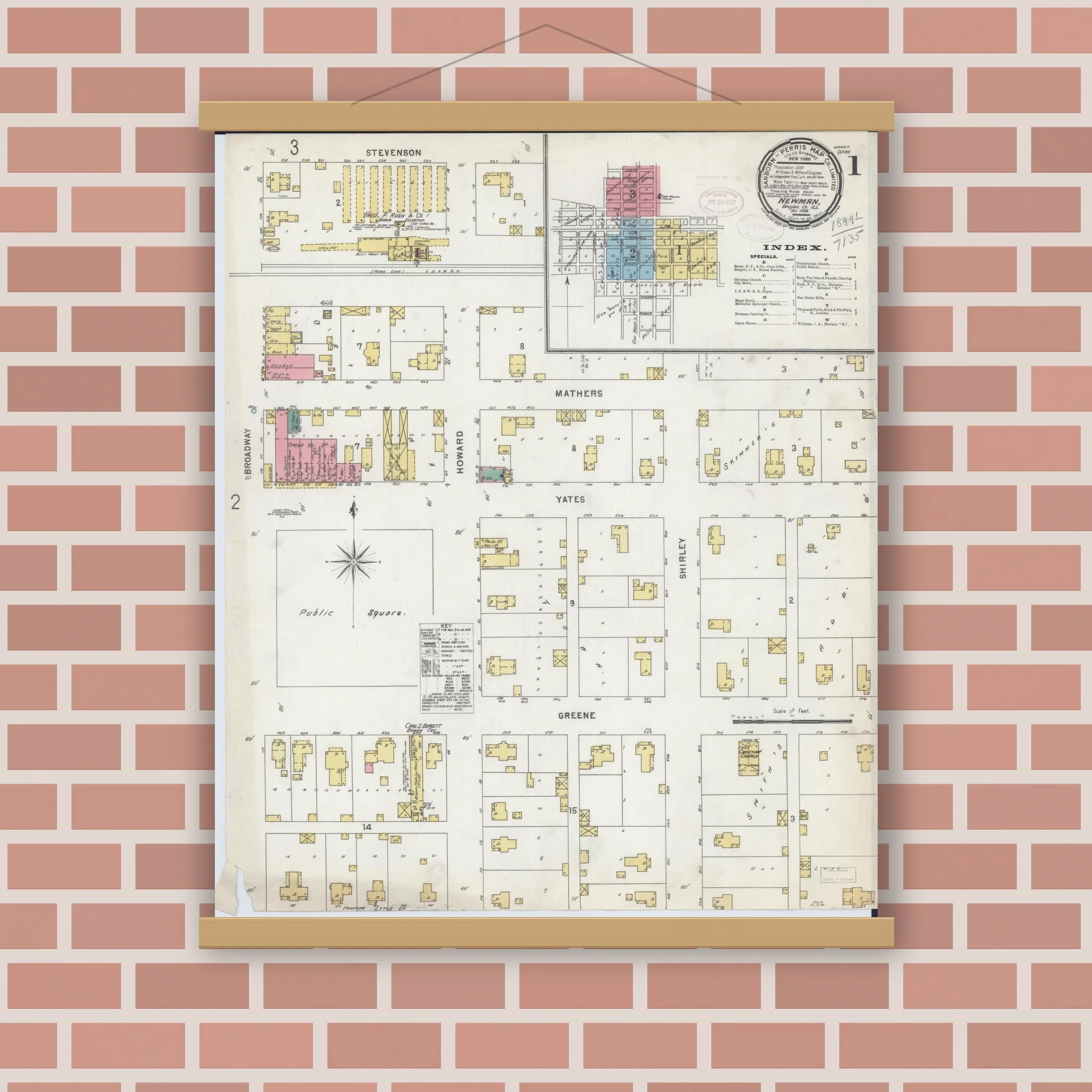Sanborn Fire Insurance Map from Newman, Douglas County, Illinois (1898), Sheet #0001 - Image 3