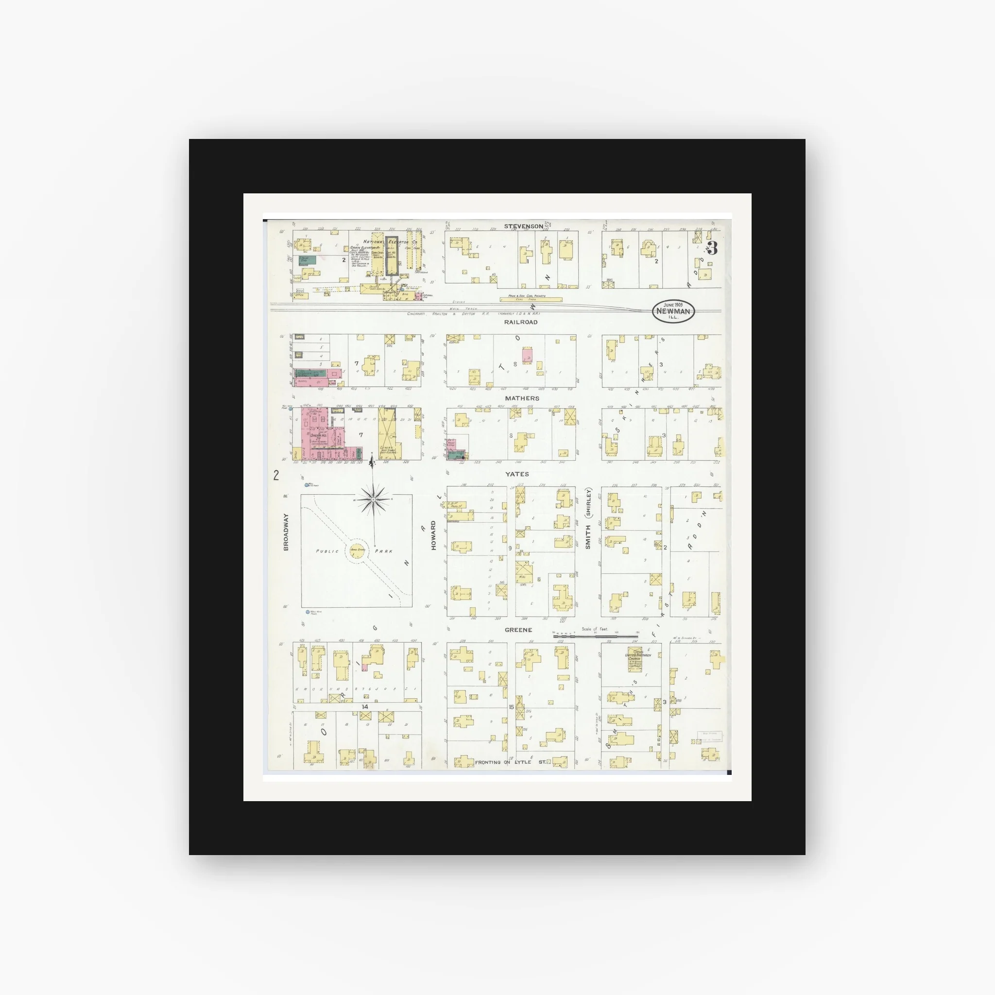 Sanborn Fire Insurance Map from Newman, Douglas County, Illinois (1909), Sheet #0003 - Image 4