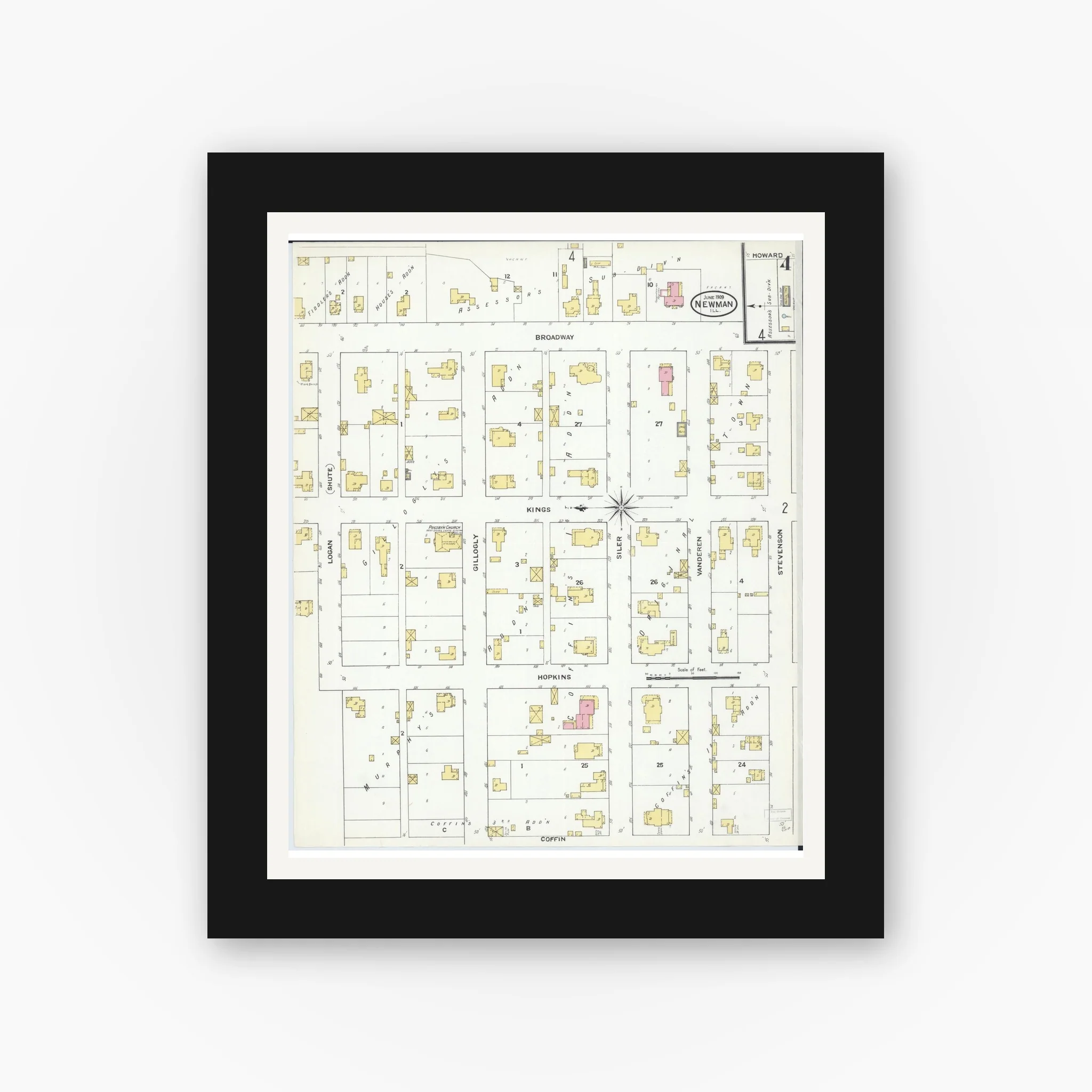 Sanborn Fire Insurance Map from Newman, Douglas County, Illinois (1909), Sheet #0004 - Image 4